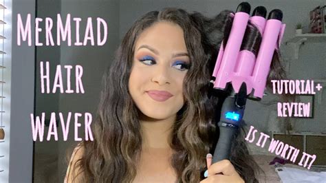 Mermaid Hair Waver Reviewand Tutorial Wavy Hair Amazon Waver Iron Youtube