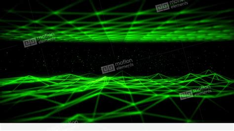3d Green Sci Fi Space Wireframe Grid Vj Loop Background Stock Animation