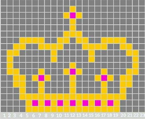 We all love free cross stitch patterns and they're brilliant for beginner practice. Simple Crown Cross Stitch Pattern design | Perle