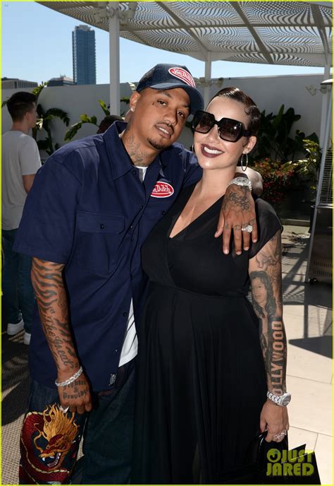 pregnant amber rose and alexander ae edwards couple up for def jam recordings betx event photo
