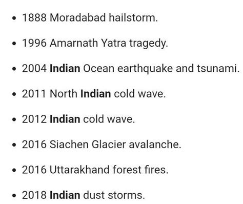 List Of Natural Disasters In India In Last 10 Years