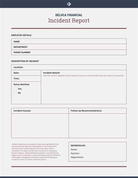 How To Write Up An Employee Incident Report
