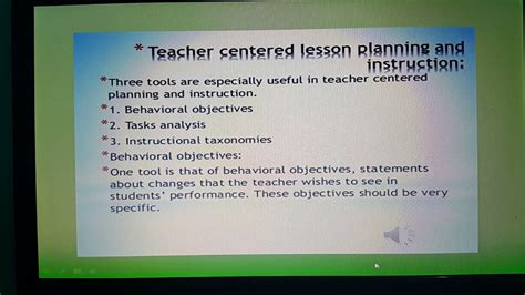 Learner Centered Vs Teacher Centered Lesson Planning And Instruction