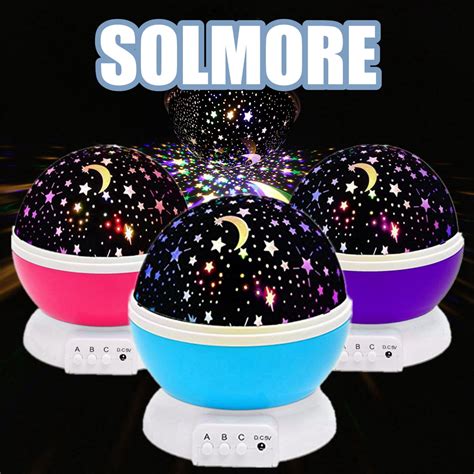 Night Light Projector Led Starry Moon 360 Degree Rotating Cosmos Romantic Room Star Projector