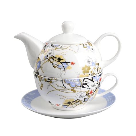 Home Goods Cherry Blossom Printed Small Teapot And Cup Set Buy Modern