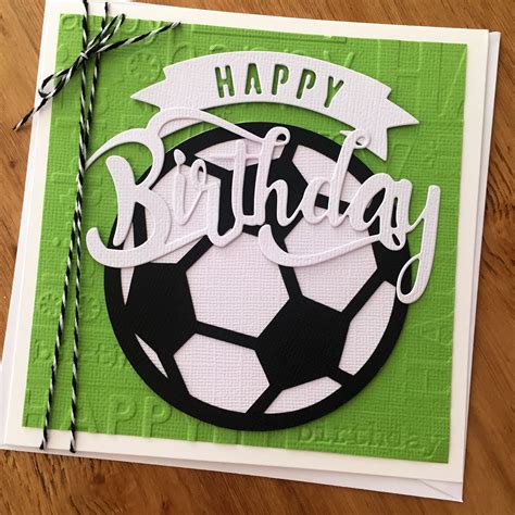 Soccer Birthday Card Soccer Ball Football Happy Birthday Etsy