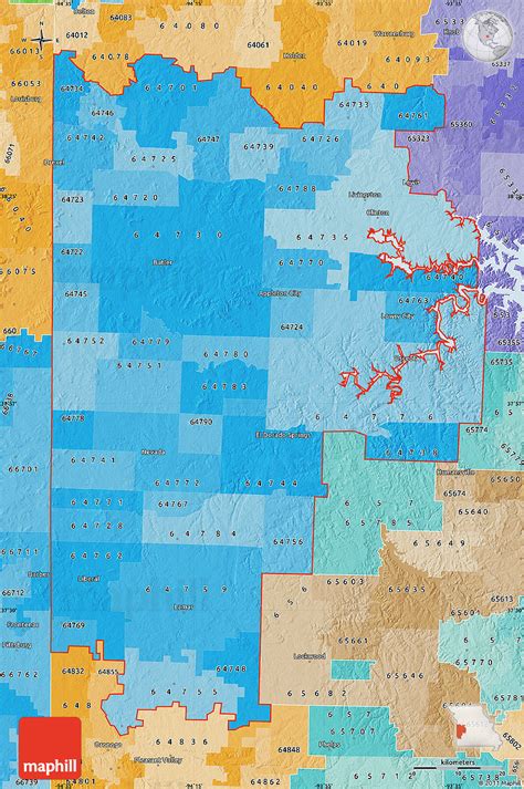 Political Shades Map of ZIP Codes Starting with 647