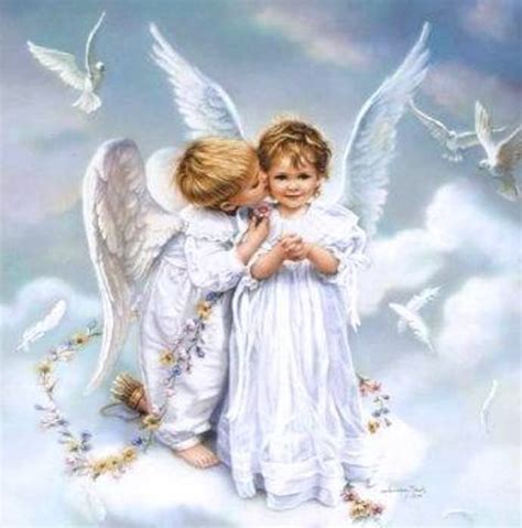 Want to discover art related to boys_kissing? Boy Angel Kissing Girl Angel | Angel pictures, Angel art ...
