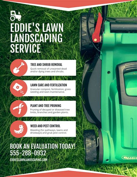 lawn care services marketing business flyer venngage
