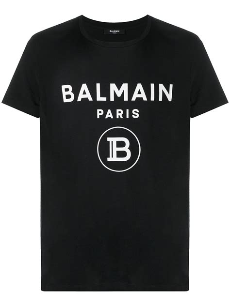 Balmain Logo Print T Shirt Farfetch