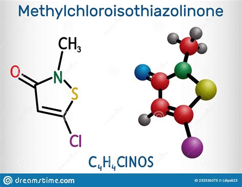 Methylchloroisothiazolinone Mci Molecule It Is Isothiazolinone