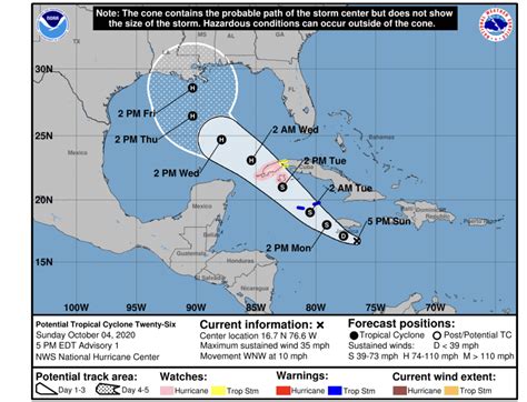 Hurricane Center Tropical Cyclone 26 To Form Tracking To Louisiana