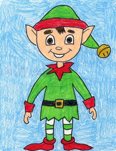 Step By Step Elf Drawing With Images Elf Art Kids Art Projects