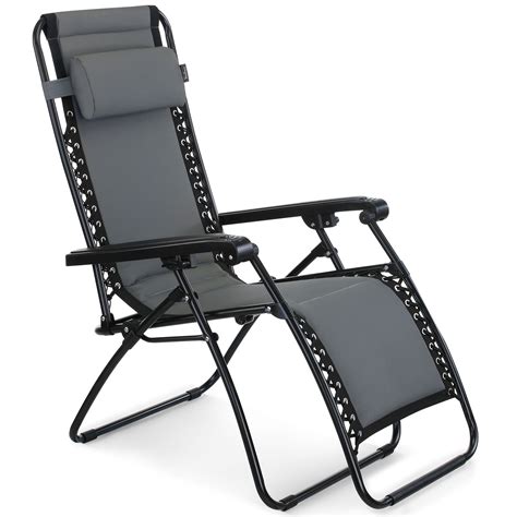 Zero gravity chairs have several other features to keep you comfortable for hours, from quality craftsmanship to padded chair backs and headrests. VonHaus Padded Zero Gravity Chair - Outdoor Garden Patio ...