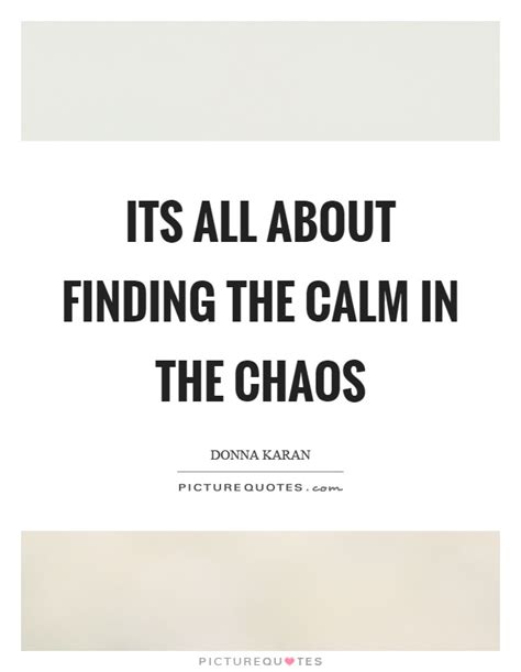 Its All About Finding The Calm In The Chaos Picture Quotes