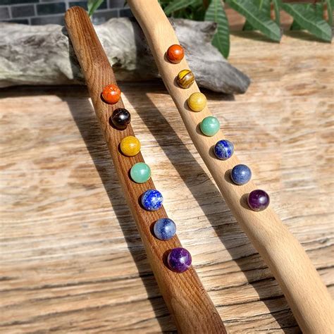 7beads Wooden Guasha Massage Stick Jade Stone Beads Back Neck Meridian Dredging Body Scraping