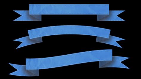 Animated Ribbon Banners For Your Text Blue Motion Background