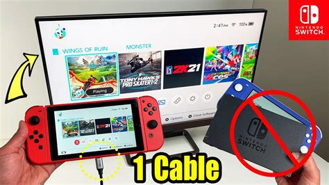 1 Cable To Connect Your Nintendo Switch To Tv Ehyoo Usb C To Hdmi