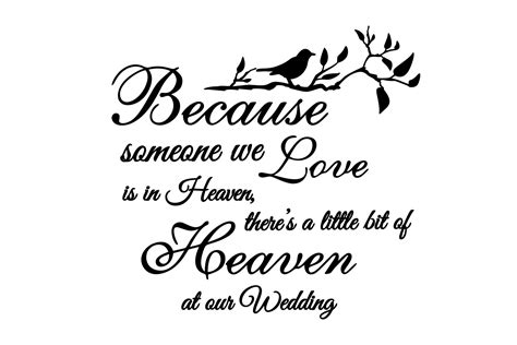 Because Someone We Love Is In Heaven Wedding Free Printable Printable