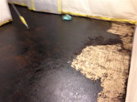 Also asbestos was used in the adhesive to glue down. Asbestos-Abatement