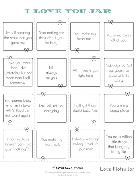 Reasons I Love You Printable