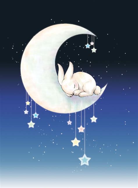 Sleeping Moon Bunny By Tunnelinu On Deviantart Arte Da Lua Arte De