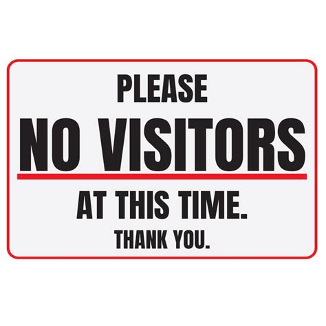 Please No Visitors Aluminum Sign Etsy