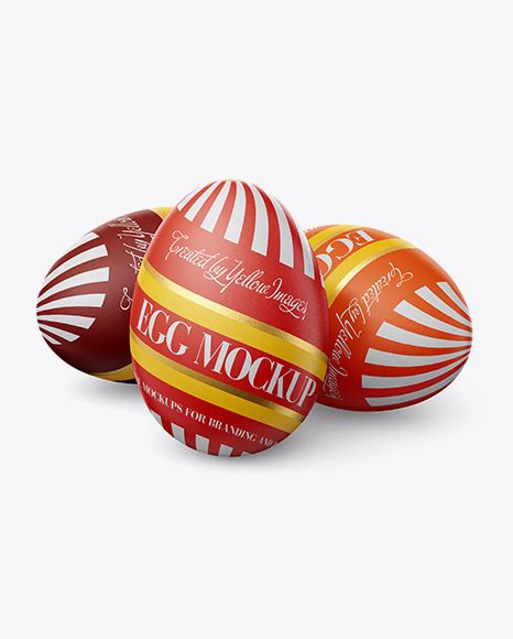Download Three Eggs Mockup in Object Mockups on Yellow Images Object Mockups