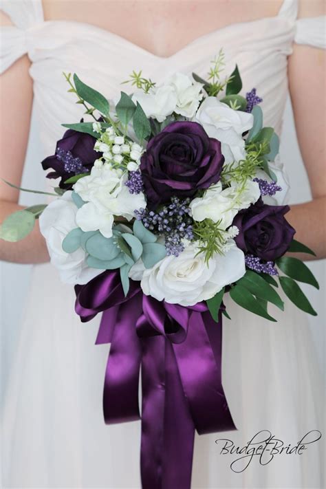 Plum And Purple Wedding Flower Brides Bouquet Budgetbride Purple