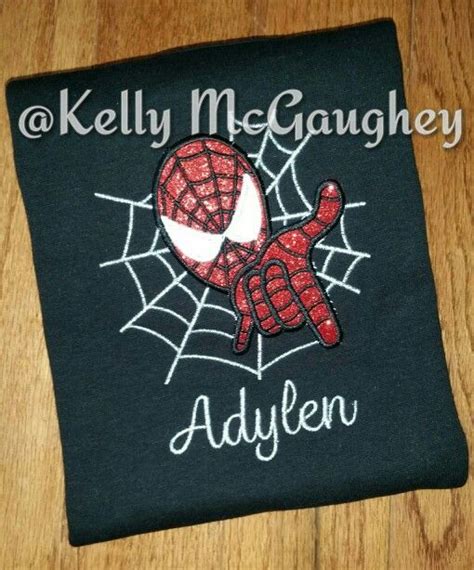 Spiderman glitter applique birthday shirt for a girl! Spiderman