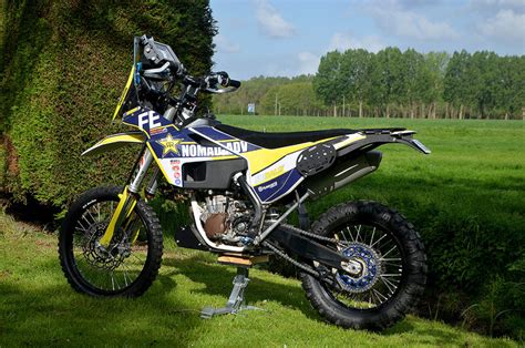 Side by side pedaling, heavy duty tricycle construction. Husqvarna FE Enduro Rear and Side luggage rack