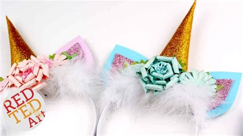 Glue the pieces onto the unicorn card. Unicorn Headband DIY - How to make a Unicorn Headband ...