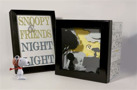 Snoopy Shadow Box Night Light Funny Night Light By Fairycherry