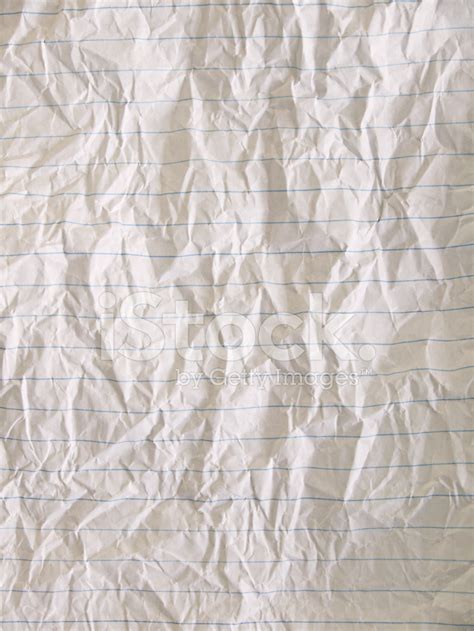 Crumpled Notebook Paper Stock Photo Royalty Free Freeimages