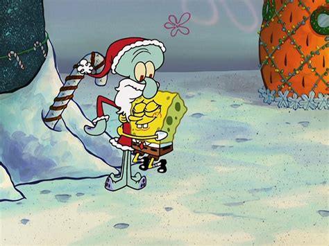 Image Squidward As Santa With Spongebob Christmas Specials Wiki