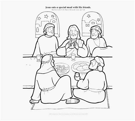 Lords Supper Coloring Page Coloring Pages