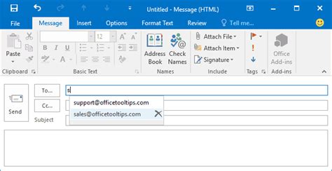 Microsoft Office Outlook 2019 Autocomplete List Displaying Over The