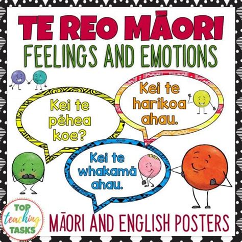 Te Reo Maori Feelings And Emotions Posters Top Teaching Tasks