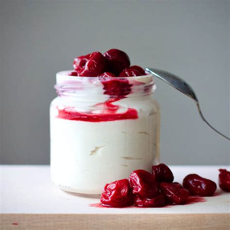 Thick cream and clotted cream don't need whipping, they have a different decorating: Sour Cherries Whipped Cream Dessert Recipe - Refresh My Health