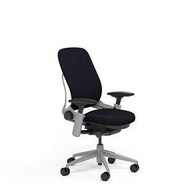 Clean often using household cleaner (fantastik or 409) and wiping with a soft, dry cloth; New Large Steelcase Leap PLUS Adjustable Chair Buzz2 Black ...