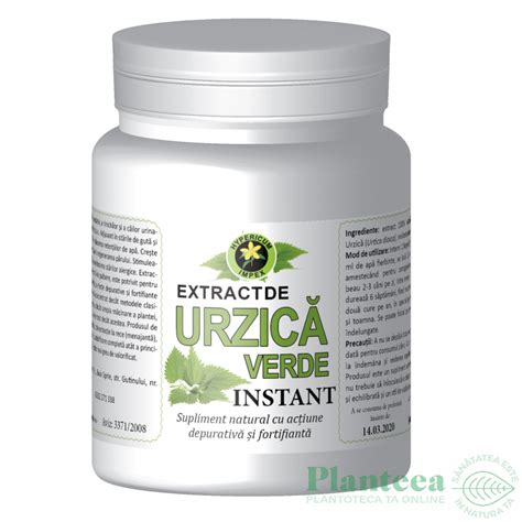 Urzica Verde Extract Instant G Hypericum Plant Pret Lei
