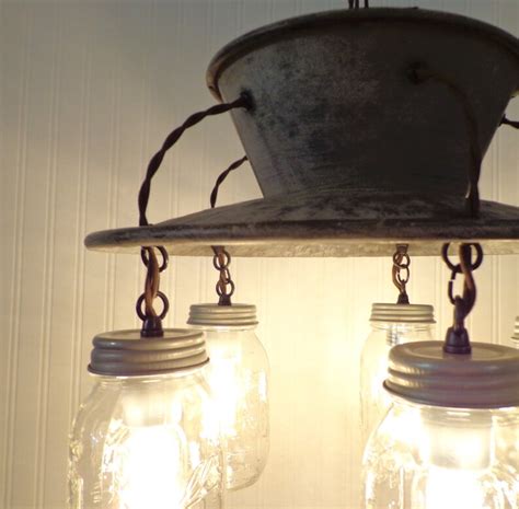 Mason Jar Light Farmhouse Chandelier Exclusive 5 Light Etsy