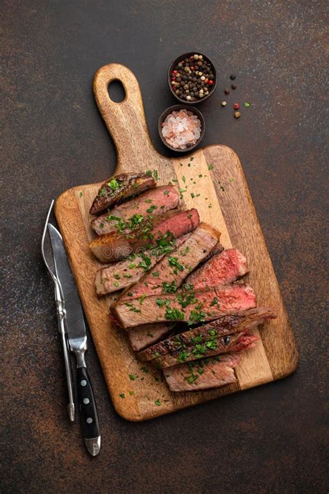 Grilled Sliced Meat Steak Stock Image Image Of Rustic 181932497