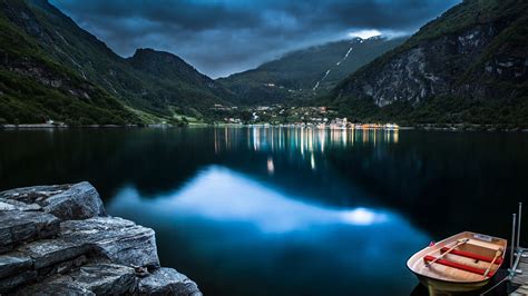 Mountain Lake Beautiful Night Hd Nature 4k Wallpapers Images