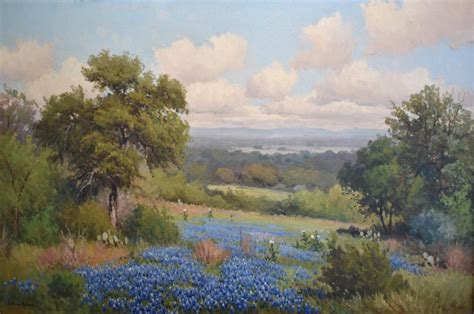 Porfirio Salinas Bluebonnets Texas Hill Country Landscape