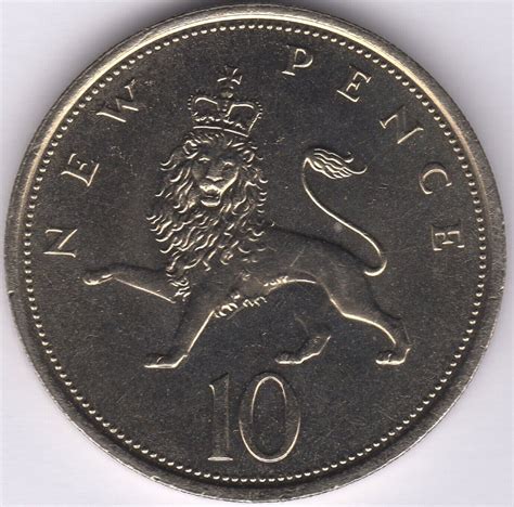1974 Elizabeth Ii 10 New Pence British Coins Pennies2pounds Ebay