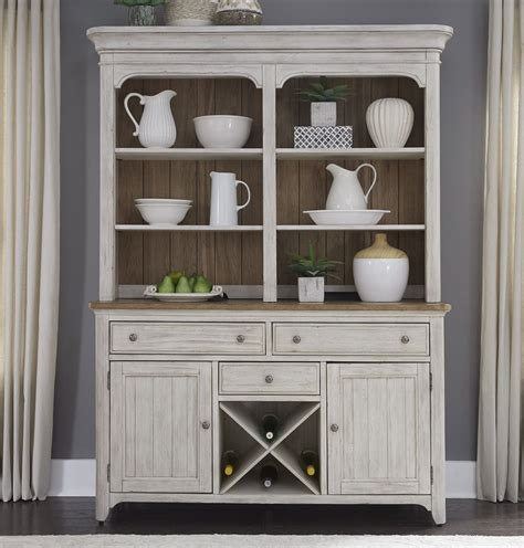 Custom buffet cabinets & tables in any size, configuration or finish. Liberty Farmhouse Reimagined Antique White Buffet with ...