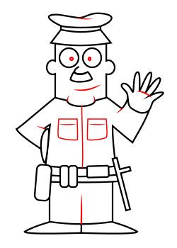 You can download 724*765 of police cartoon now. Drawing a cartoon policeman