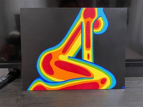 Thermal Nude 11x14in Acrylic Canvas Painting Etsy Artofit