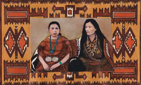 Chief Manuelito And His Wife Junaita Navajo Nation American Fine Art Fine Art Art Works